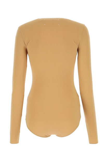 MAISON MARGIELA | Skin pink stretch nylon bodysuit