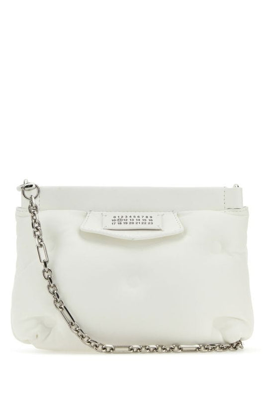 MAISON MARGIELA | White nappa leather mini Slam Red Carpet clutch