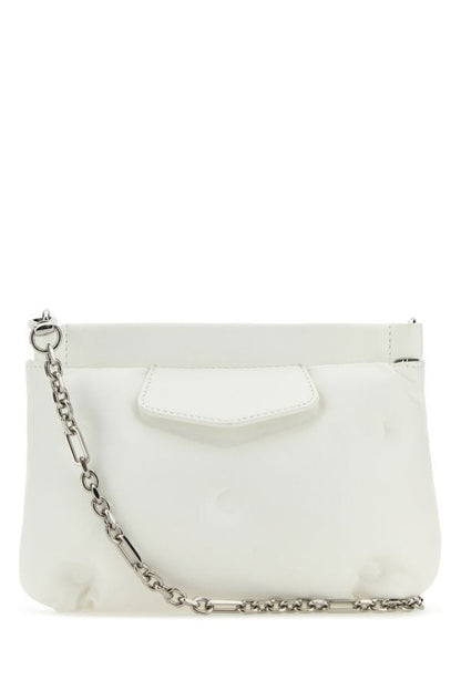 MAISON MARGIELA | White nappa leather mini Slam Red Carpet clutch