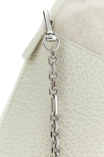 MAISON MARGIELA | Chalk leather and canvas mini 5AC bucket bag