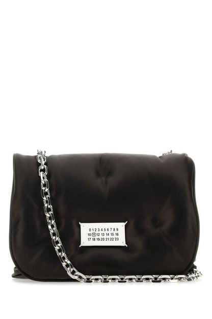 MAISON MARGIELA | Black nappa leather small Glam Slam Flap crossbody bag