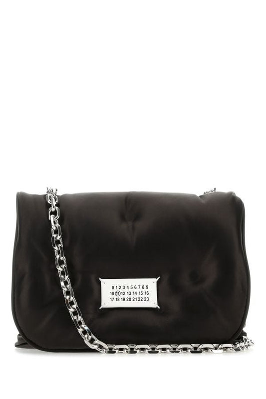 MAISON MARGIELA | Black nappa leather small Glam Slam Flap crossbody bag