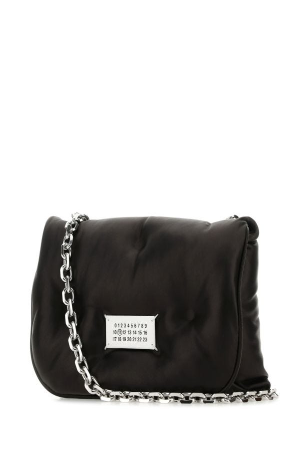 MAISON MARGIELA | Black nappa leather small Glam Slam Flap crossbody bag