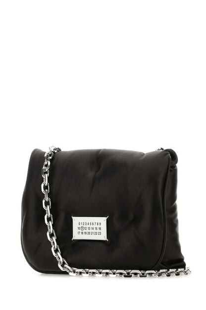 MAISON MARGIELA | Black nappa leather small Glam Slam Flap crossbody bag