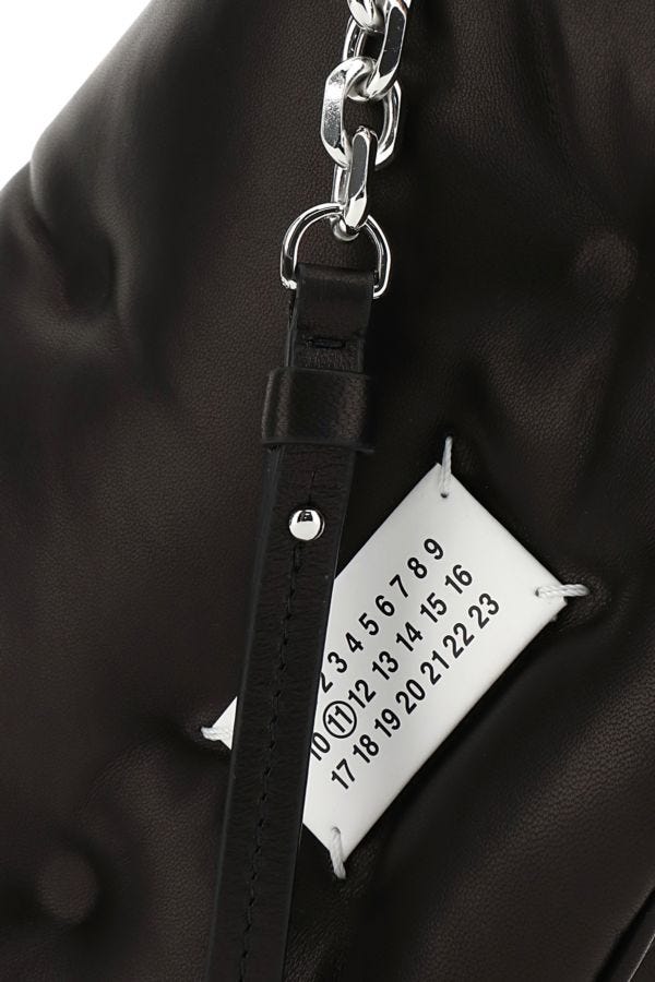 MAISON MARGIELA | Black nappa leather small Glam Slam Flap crossbody bag