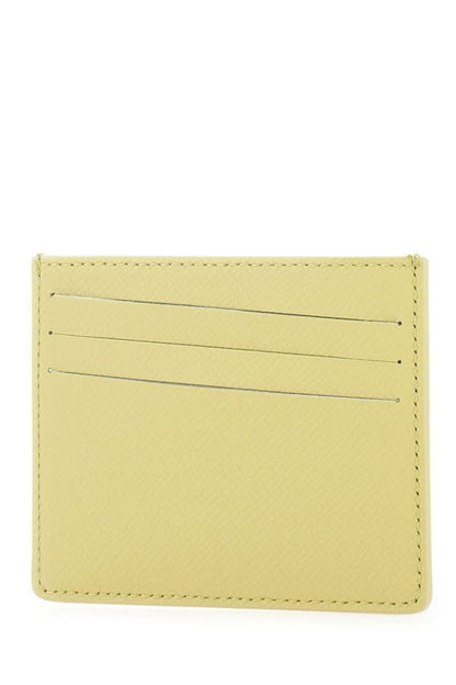MAISON MARGIELA | Pistachio green leather card holder