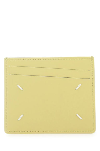 MAISON MARGIELA | Pistachio green leather card holder