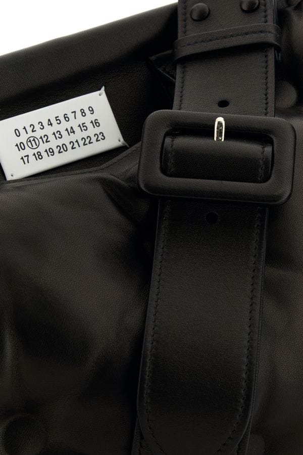 MAISON MARGIELA | Black nappa leather medium Glam Slam Classique crossbody bag