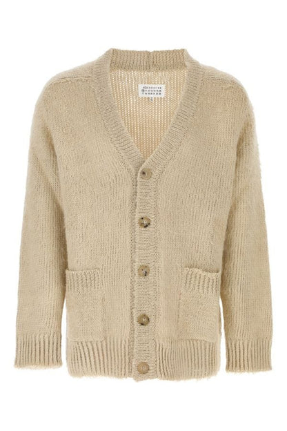 MAISON MARGIELA | Beige linen oversize cardigan