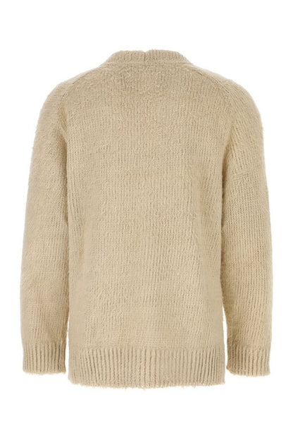 MAISON MARGIELA | Beige linen oversize cardigan