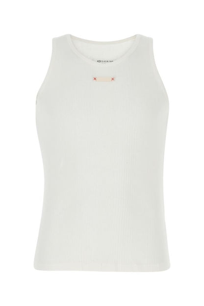MAISON MARGIELA | Ivory cotton tank top