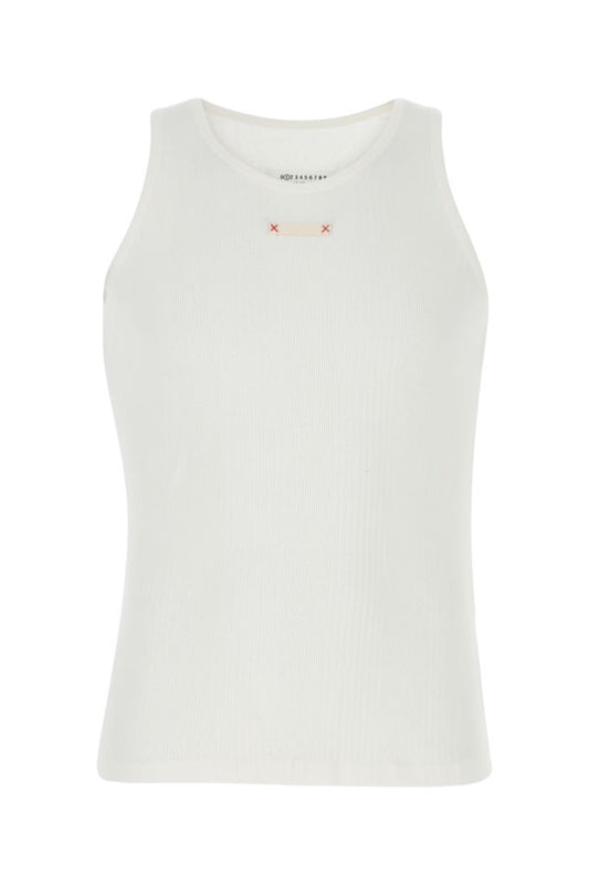 MAISON MARGIELA | Ivory cotton tank top