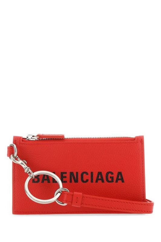 BALENCIAGA | Red leather card holder