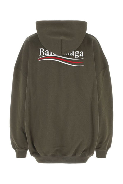 BALENCIAGA | Military green cotton oversize sweatshirt