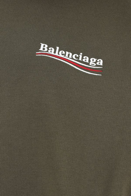 BALENCIAGA | Military green cotton oversize sweatshirt