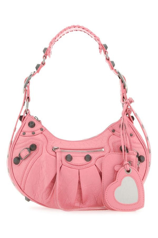 BALENCIAGA | Pink nappa leather Le Cagole S shoulder bag
