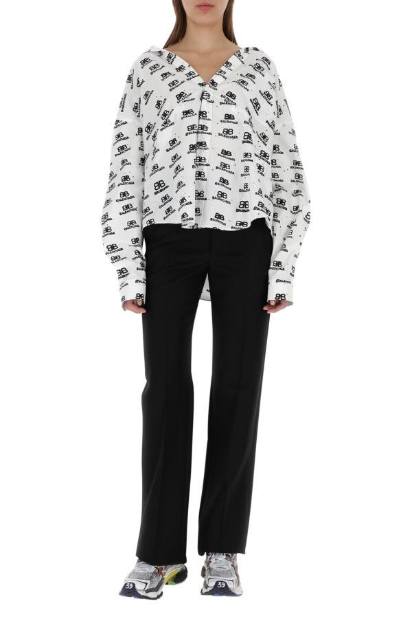 BALENCIAGA | Printed poplin shirt