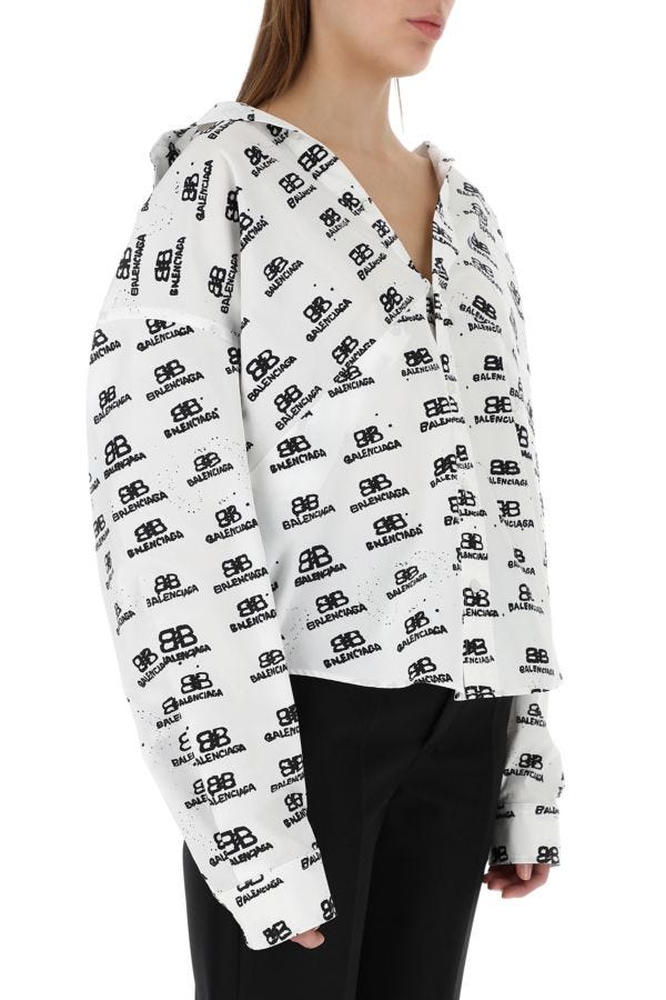 BALENCIAGA | Printed poplin shirt