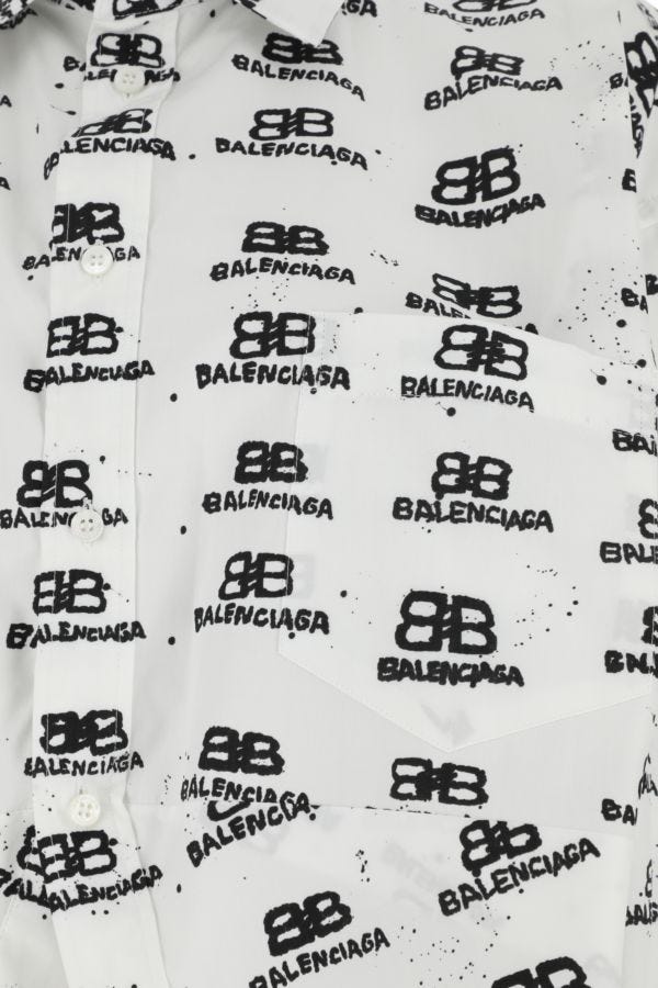 BALENCIAGA | Printed poplin shirt