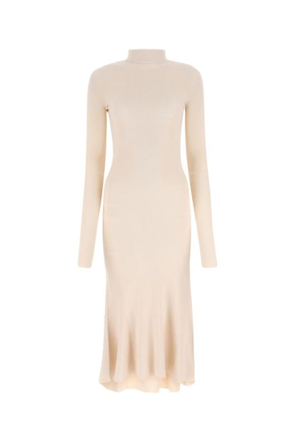 BALENCIAGA | Sand silk blend dress