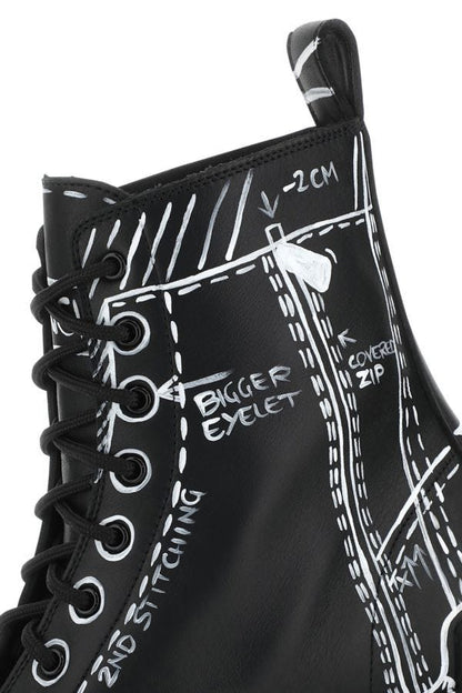 BALENCIAGA | Printed leather ankle boots