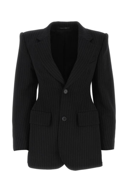 BALENCIAGA | Embroidered stretch wool Hourglass blazer