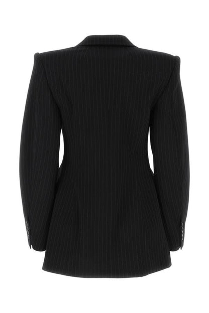BALENCIAGA | Embroidered stretch wool Hourglass blazer