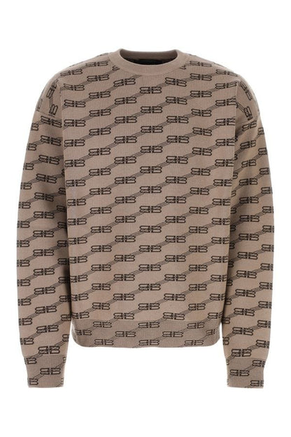 BALENCIAGA | Embroidered stretch cotton blend oversize sweater