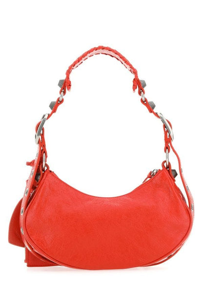 BALENCIAGA | Red nappa leather Le Cagole XS shoulder bag