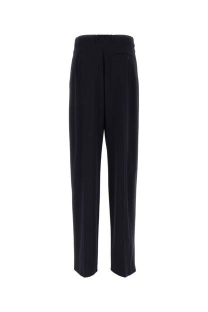 BALENCIAGA | Navy blue twill wide-leg pant