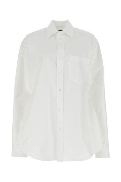 BALENCIAGA | White poplin Hourglass shirt