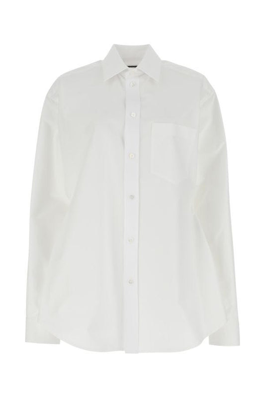 BALENCIAGA | White poplin Hourglass shirt