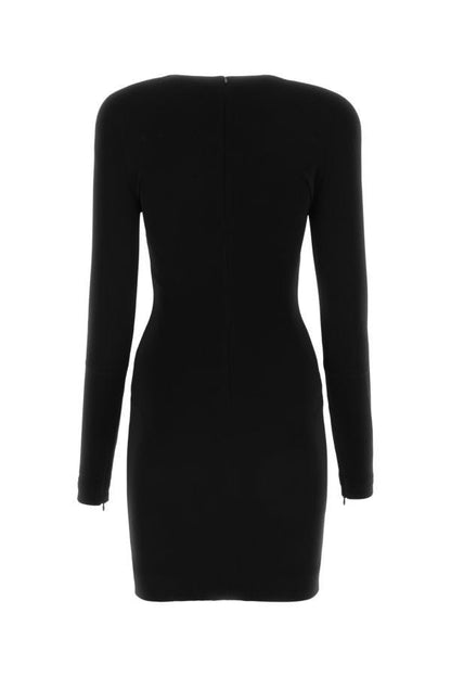 BALENCIAGA | Black twill mini dress