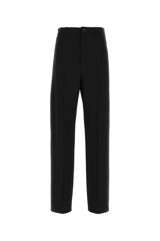 BALENCIAGA | Black twill wide-leg pant