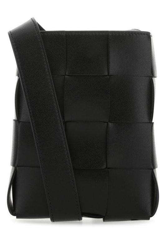BOTTEGA VENETA | Black leather phone case
