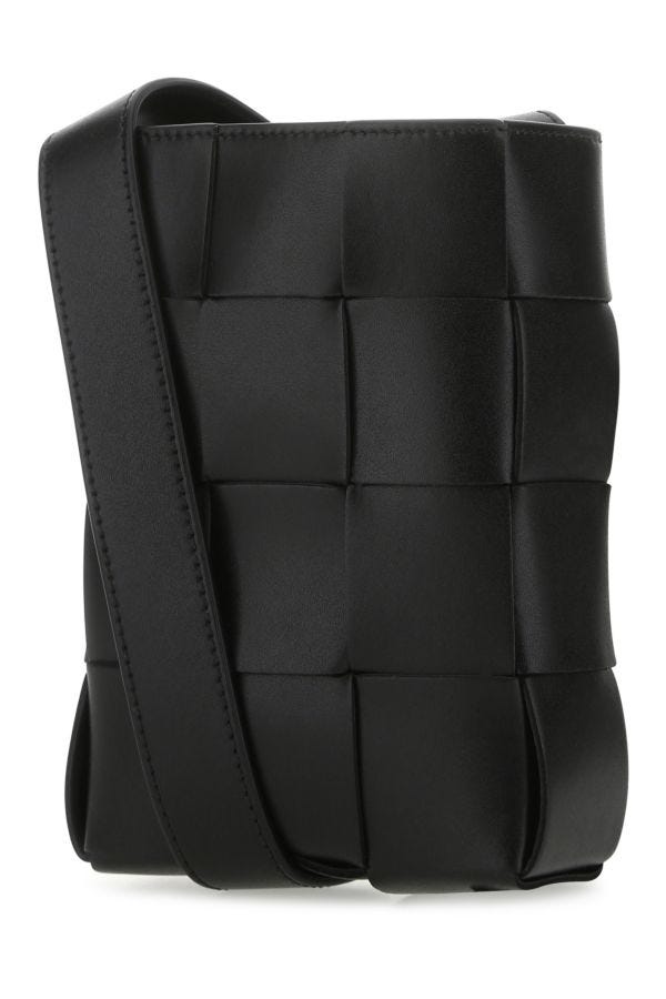 BOTTEGA VENETA | Black leather phone case