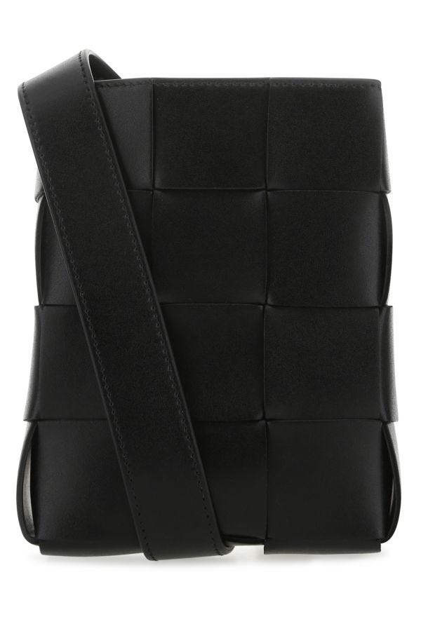 BOTTEGA VENETA | Black leather phone case