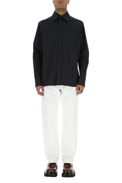 BOTTEGA VENETA | Midnight blue cotton blend shirt