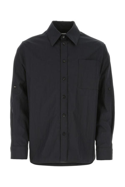 BOTTEGA VENETA | Midnight blue cotton blend shirt