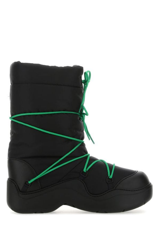 BOTTEGA VENETA | Black nylon Puddle Bomber boots