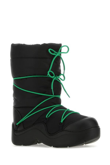 BOTTEGA VENETA | Black nylon Puddle Bomber boots