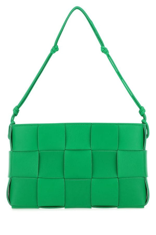 BOTTEGA VENETA | Grass green nappa leather Cassette shoulder bag