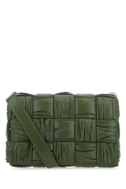 BOTTEGA VENETA | Olive green leather Cassette crossbody bag