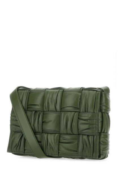 BOTTEGA VENETA | Olive green leather Cassette crossbody bag