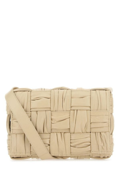 BOTTEGA VENETA | Beige leather Cassette crossbody bag