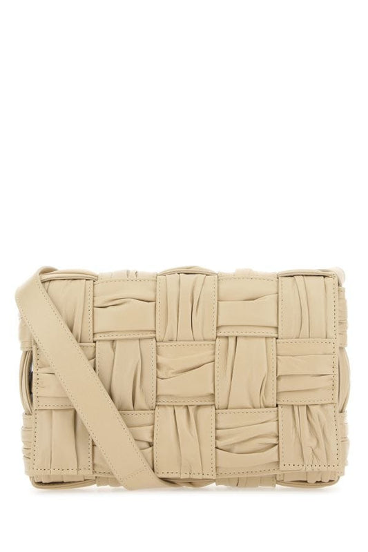 BOTTEGA VENETA | Beige leather Cassette crossbody bag