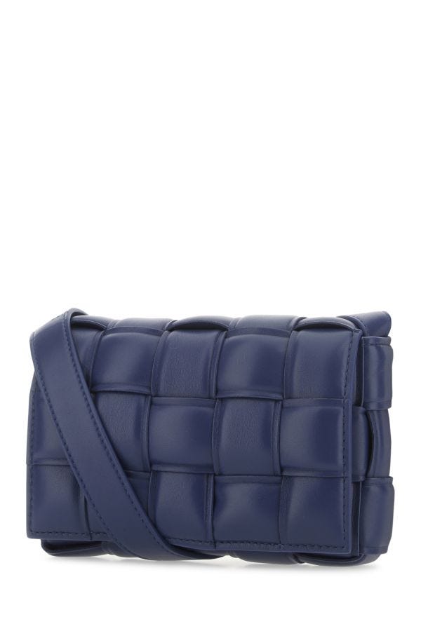 BOTTEGA VENETA | Navy blue nappa leather mini Padded Cassette crossbody bag