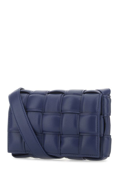 BOTTEGA VENETA | Navy blue nappa leather mini Padded Cassette crossbody bag