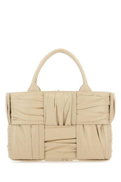 BOTTEGA VENETA | Beige leather mini Arco handbag