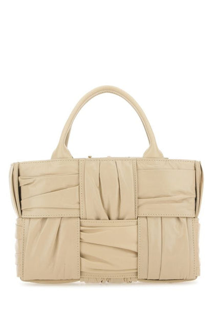 BOTTEGA VENETA | Beige leather mini Arco handbag